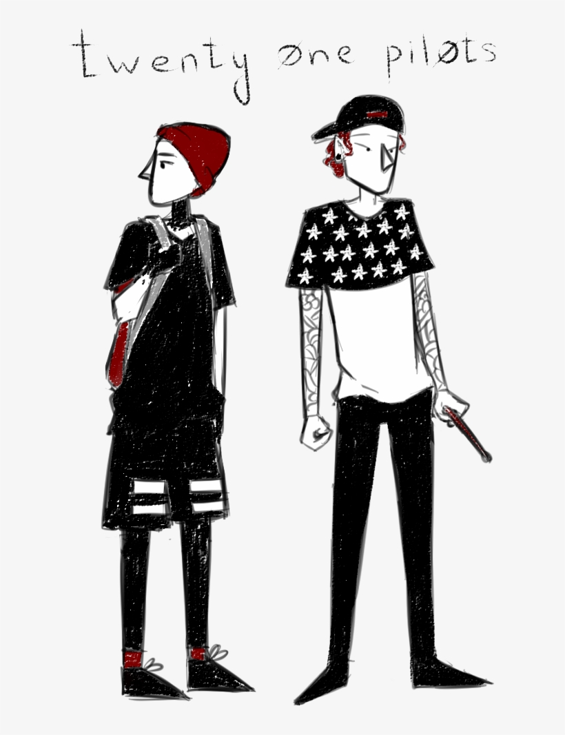 Twenty One Pilots By Theplag On Deviantart - Twenty One Pilots Stressed Out Fan Art, transparent png #1123906