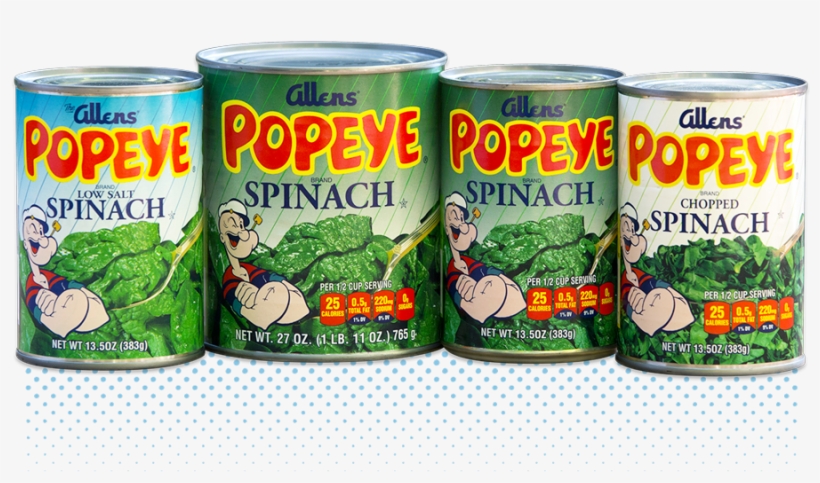 Product-cans - Allen's Popeye Chopped Spinach 13.5 Oz ( 3 Cans ), transparent png #1123950