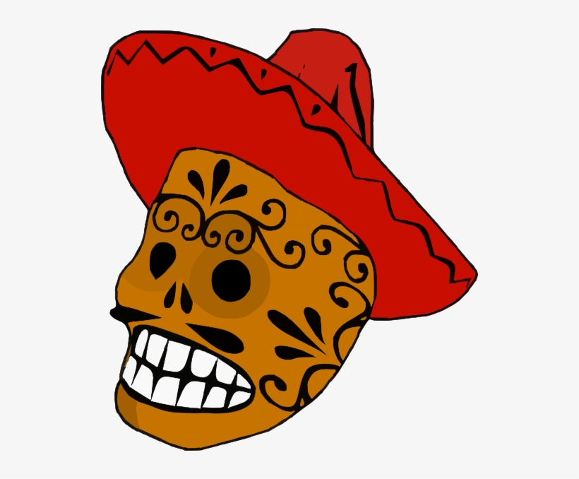 Clipart Skull Borders - Mexican Clipart The Day Of The Dead, transparent png #1124155