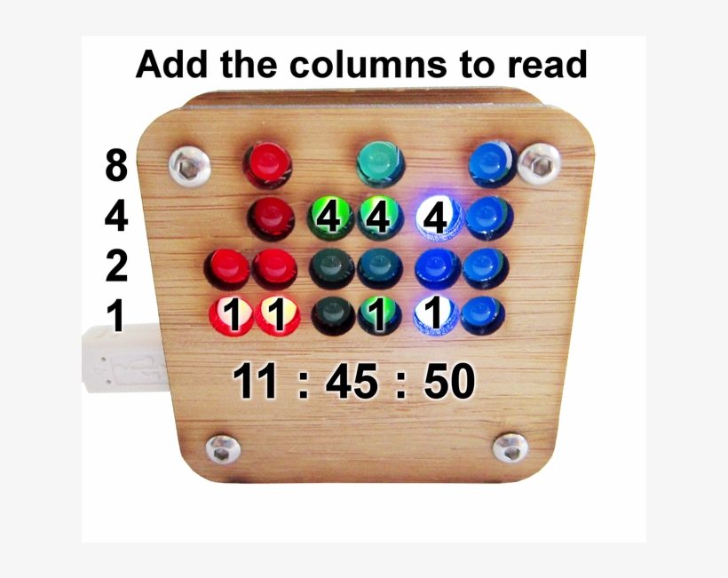 Although It Looks Great In Bamboo As Shown Above, You - Binary Clock, transparent png #1124228