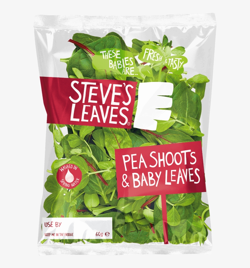 Pea Shoots & Baby Leaves Packaging Photo - Steve's Leaves Pea Shoots & Baby Leaves, transparent png #1124246