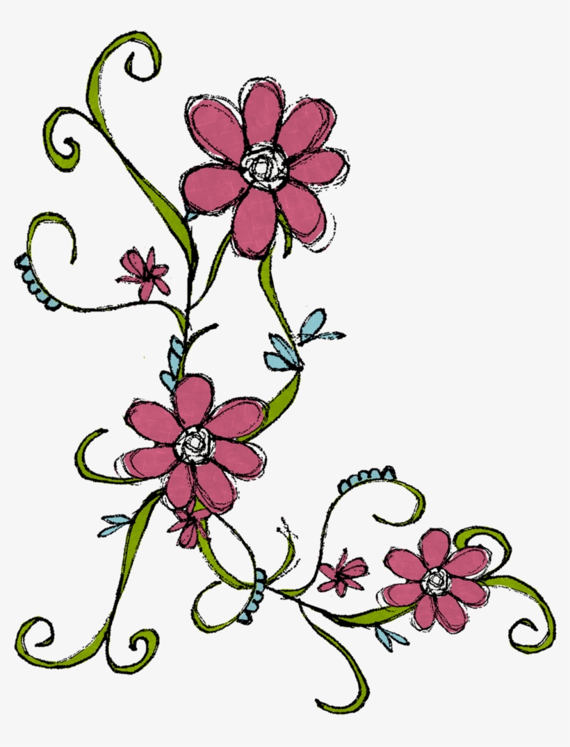 Flower Doodle Photo - Flower Doodles Png, transparent png #1124435