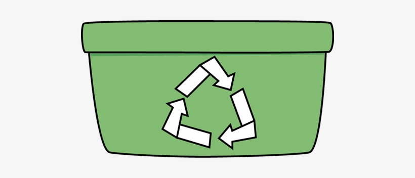 Container Clipart Recycling Bin - Recycling Bin Clip Art, transparent png #1124462