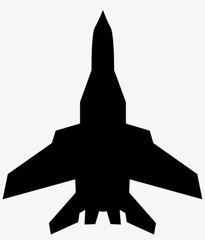 Airplane Black Silhouette - Silhouette Fighter Jets, transparent png #1124566