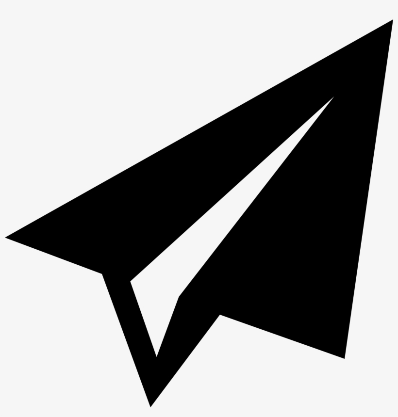 Paper Airplane Silhouette At Getdrawings Com Free - Paper Plane Black Png, transparent png #1124587