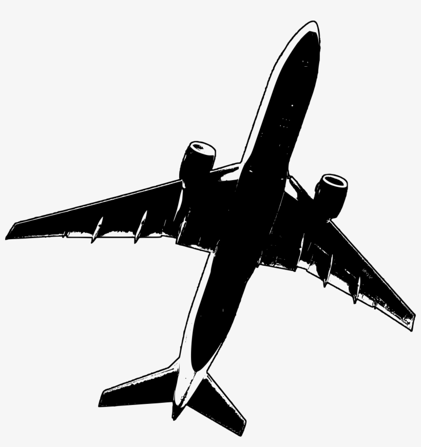 Clipart Malaysia Air Mh17 Flight Crash Airplane Outline - Flying Airplane T Shirt Plane Jet Airliner Silhouette, transparent png #1124684