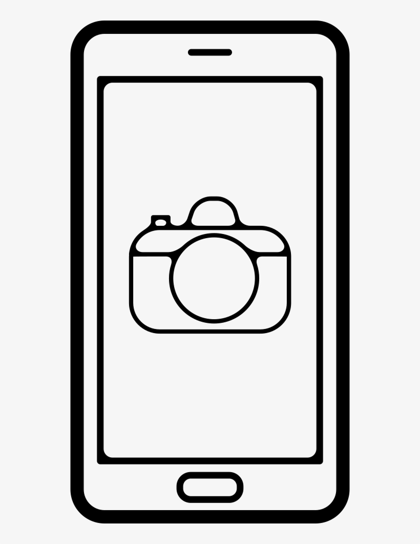 Camera Sign On Mobile Phone Screen Comments - Mobile Phone, transparent png #1124740