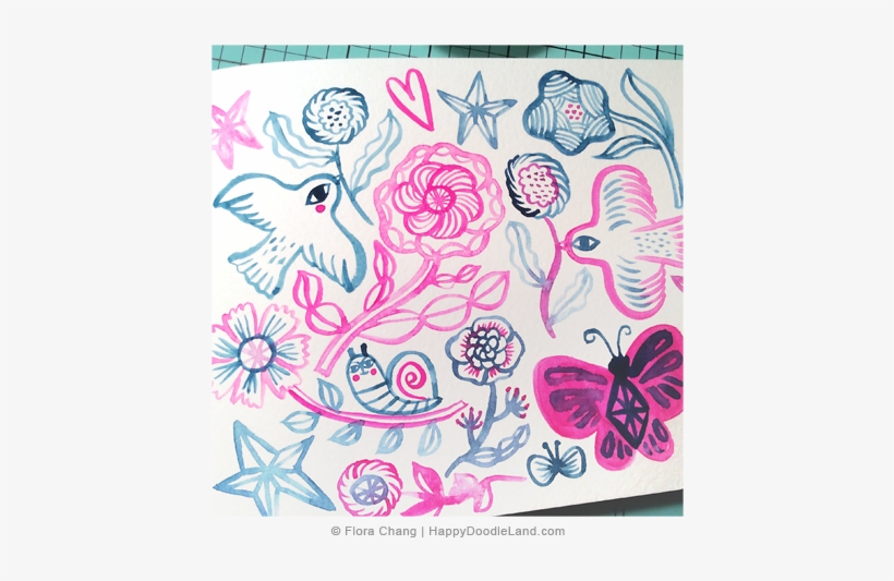 Flowers Birds © Flora Chang, transparent png #1125092