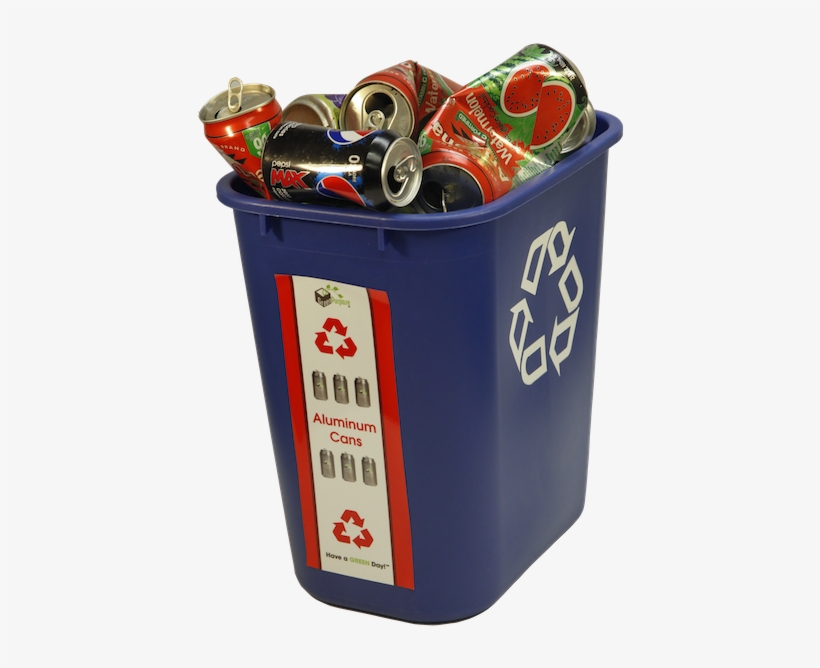 7 Gallon Deskside Recycling Container With Label, transparent png #1125196