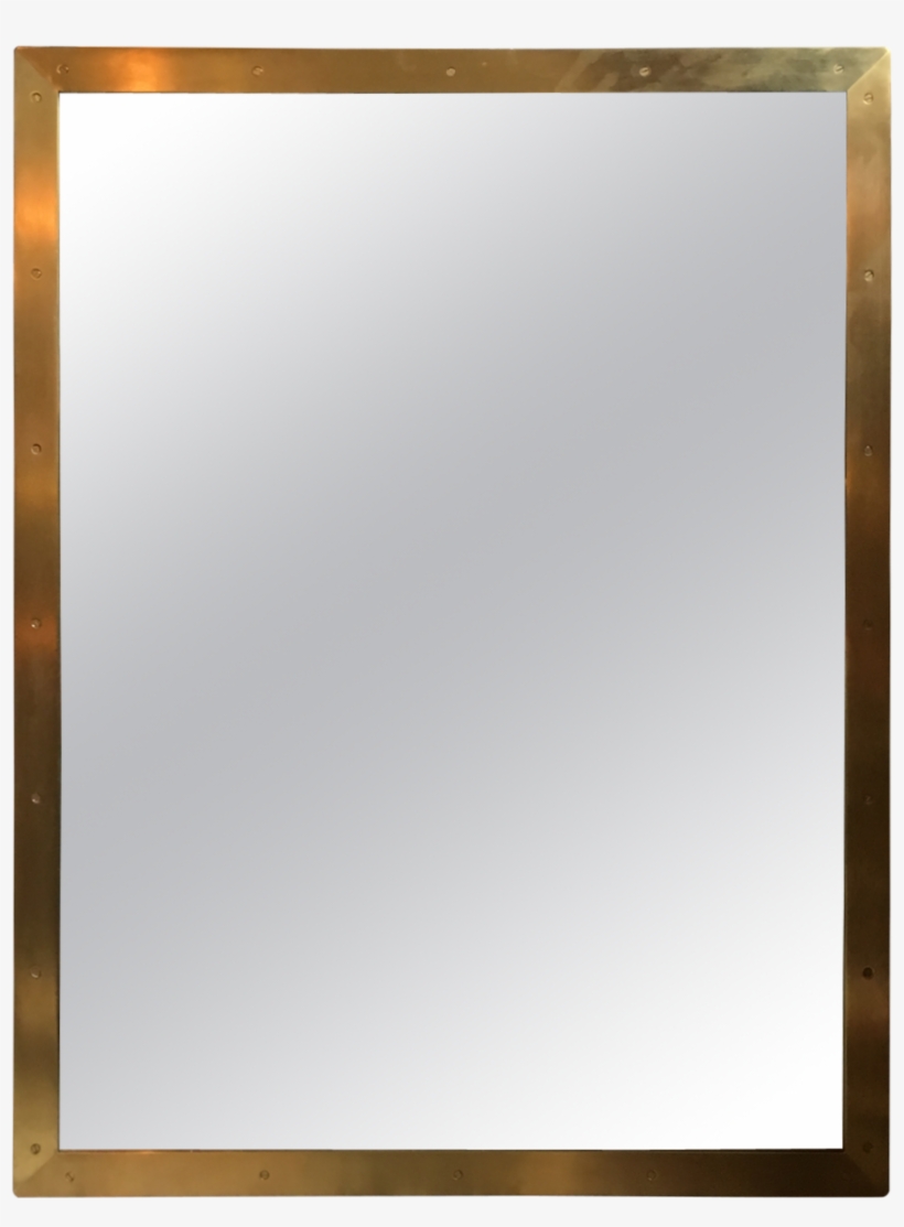 Viyet Designer Furniture Accessories Restoration Hardware - Antique Brass Metal Mirror, transparent png #1125518