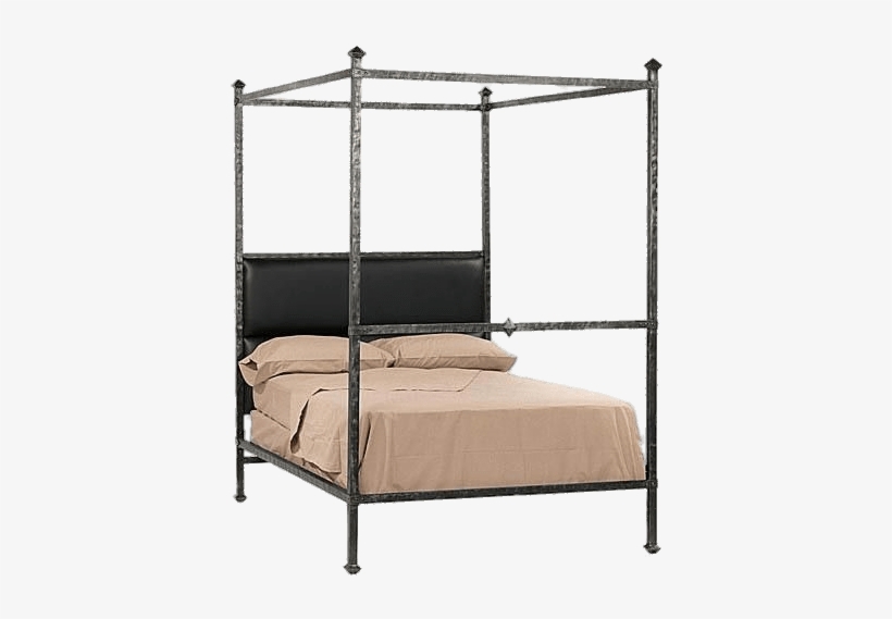 Download - Iron Metal Bed With Upholstered Headboard, transparent png #1125559