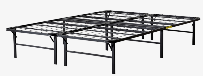 Bi-fold Metal Bed Frame - Intellibase Bi-fold Platform Bed Frame Queen, Black, transparent png #1125728
