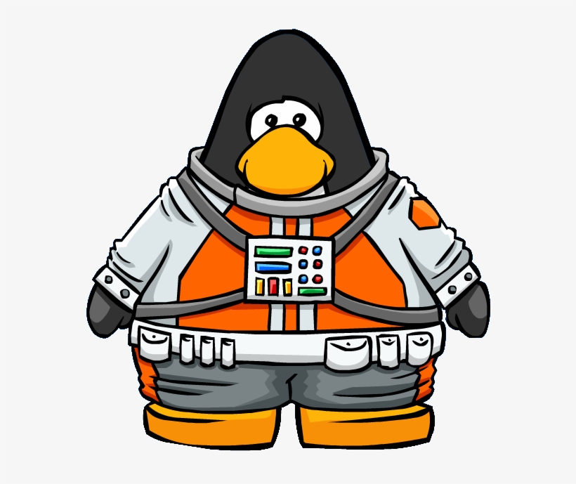 Orange Space Suit From A Player Crd - Club Penguin, transparent png #1126177