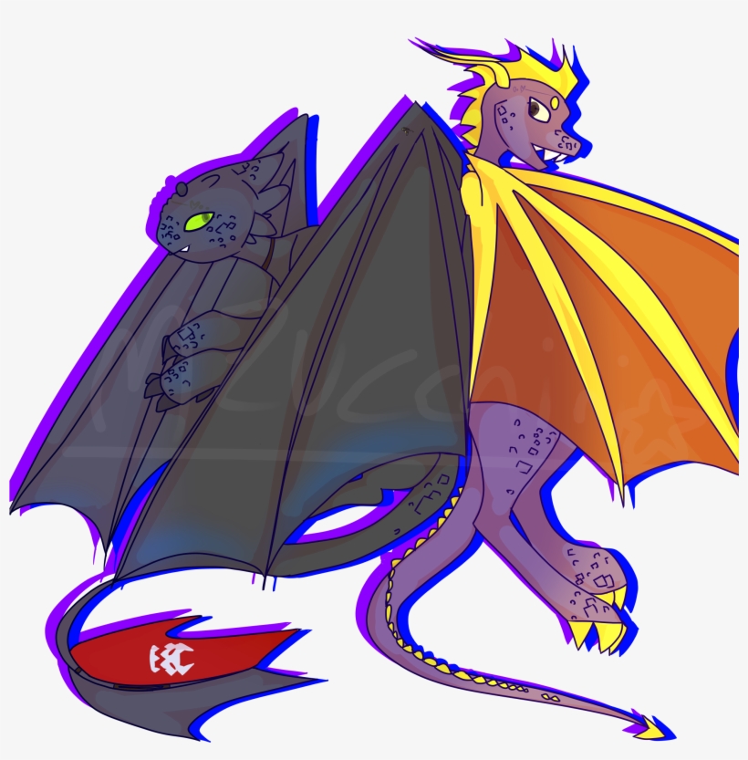 Fan Artmy Friend Did Some Spyro/how To Train Your Dragon - Flame X Spyro The Dragon Fan Arts, transparent png #1126338