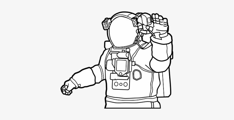 Space Suit Astronaut Helmet Cosmonaut Tech - Space Suit Black And White, transparent png #1126558
