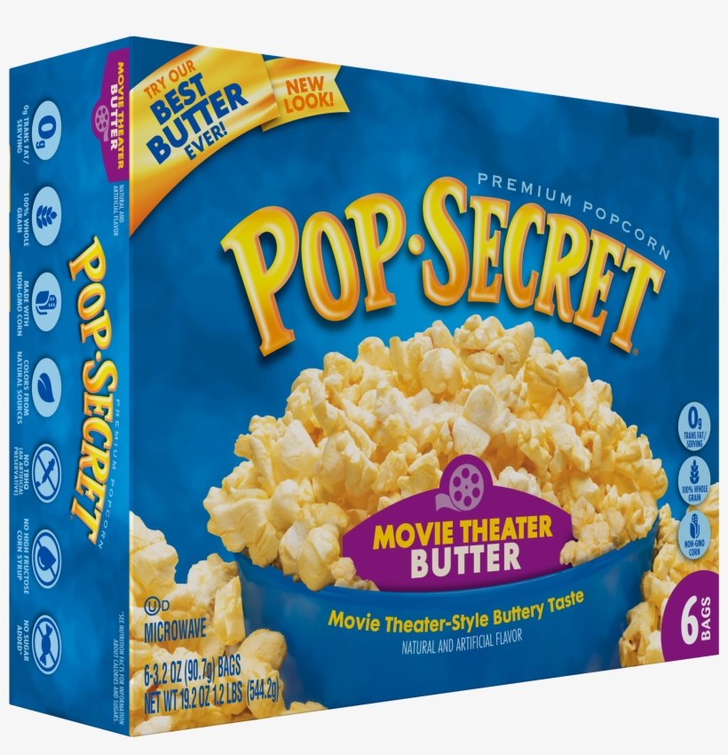 Pop Secret Movie Theater Butter Microwave Popcorn, - Pop Secret Popcorn, transparent png #1126720