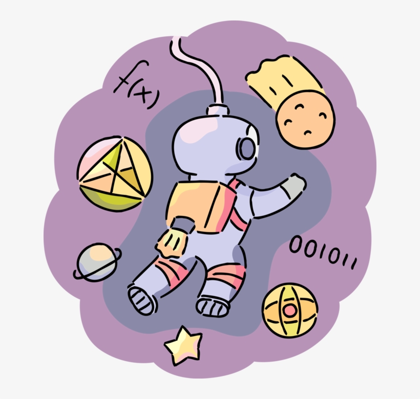 Vector Illustration Of Astronaut In Outer Space Suit - Extravehicular Activity, transparent png #1126879