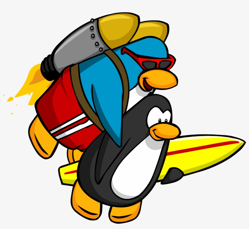 Catchin' Waves Jet Pack Surfer Carry - Club Penguin Jet Pack Surfer, transparent png #1127078