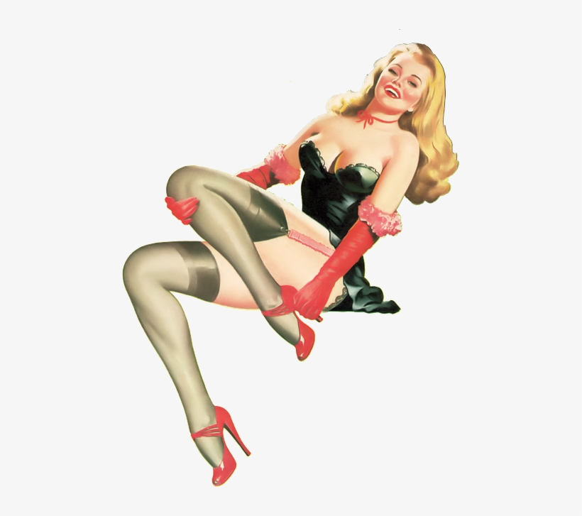 Girls, Pinup, And Png Image - Pin Up Blonde Pinup Girl Poster Print (36 X 54), transparent png #1128001