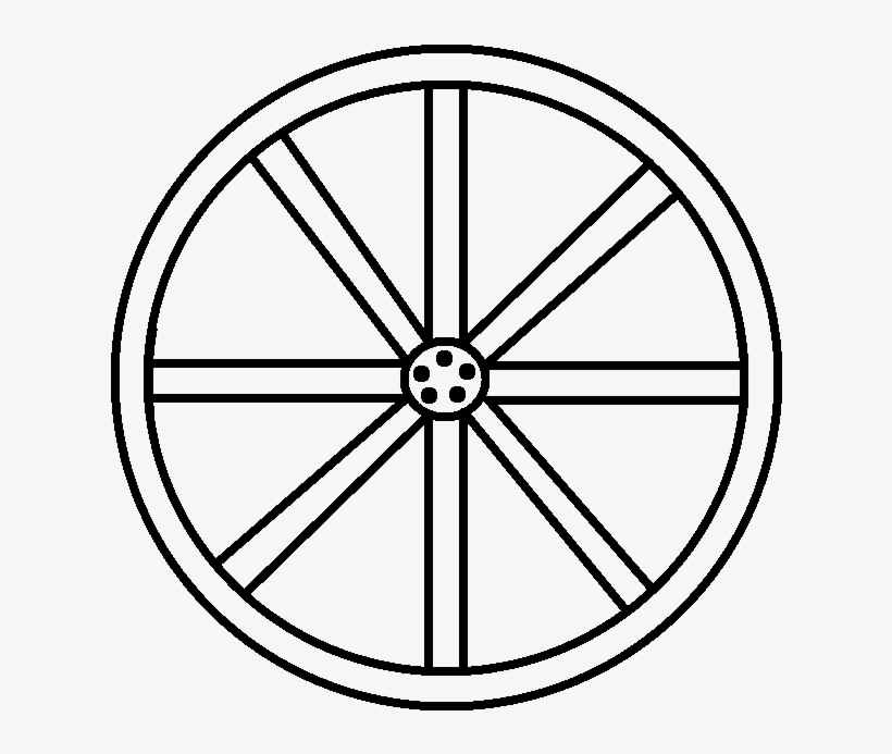 Wagon Wheel Transparent Images - Colouring Pages Of Wheel, transparent png #1128027