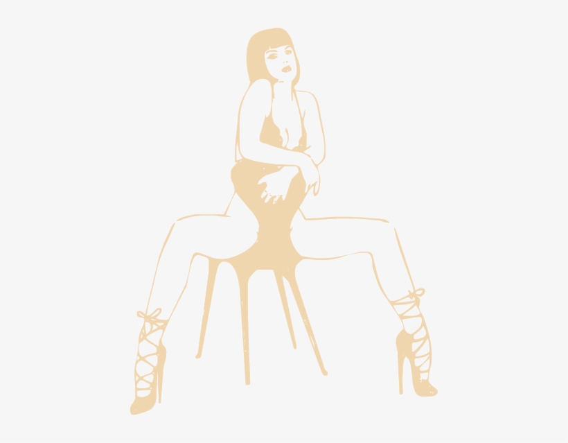 Pinup Outline 4 - Red, transparent png #1128116