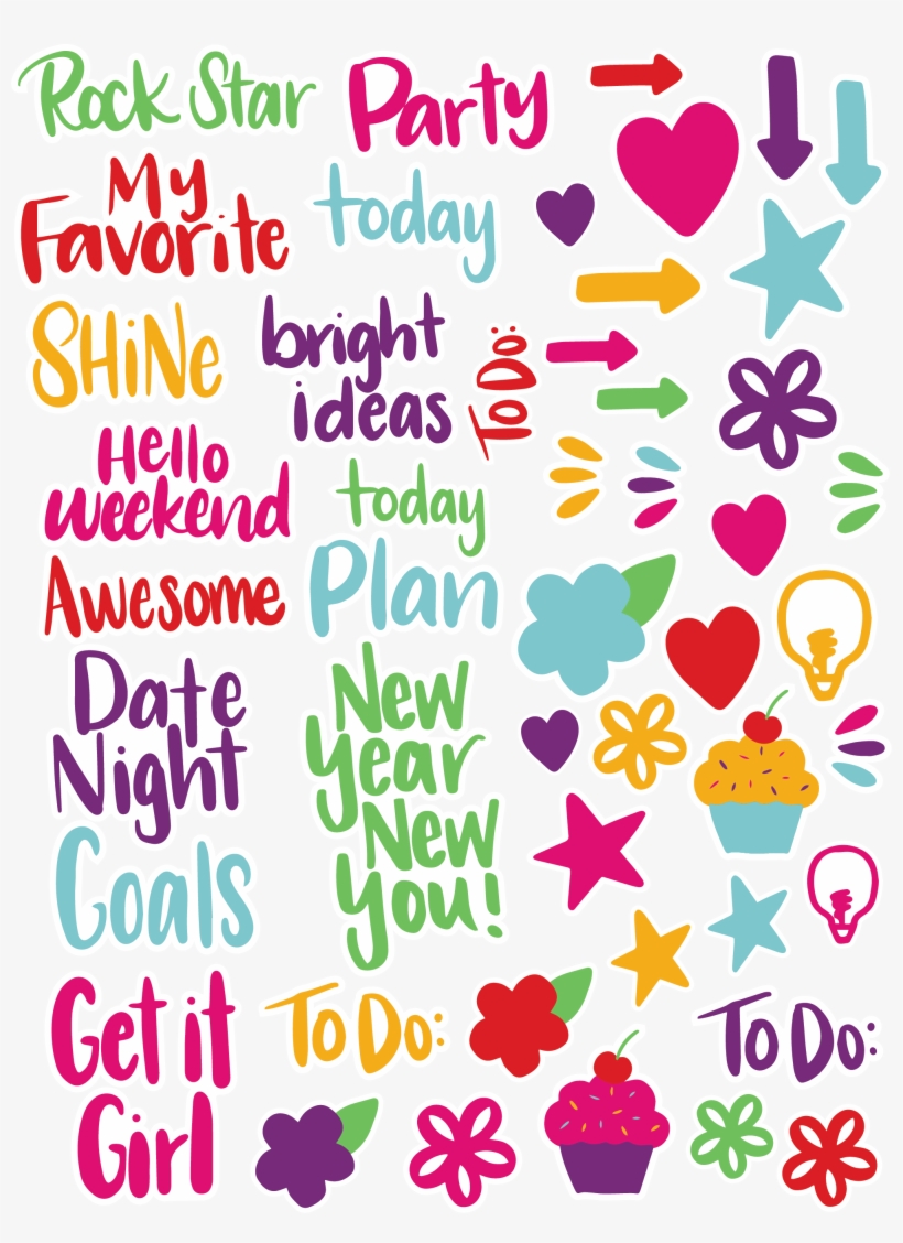 Download These Free Printable Hand Lettered Planner - Lettering, transparent png #1128848