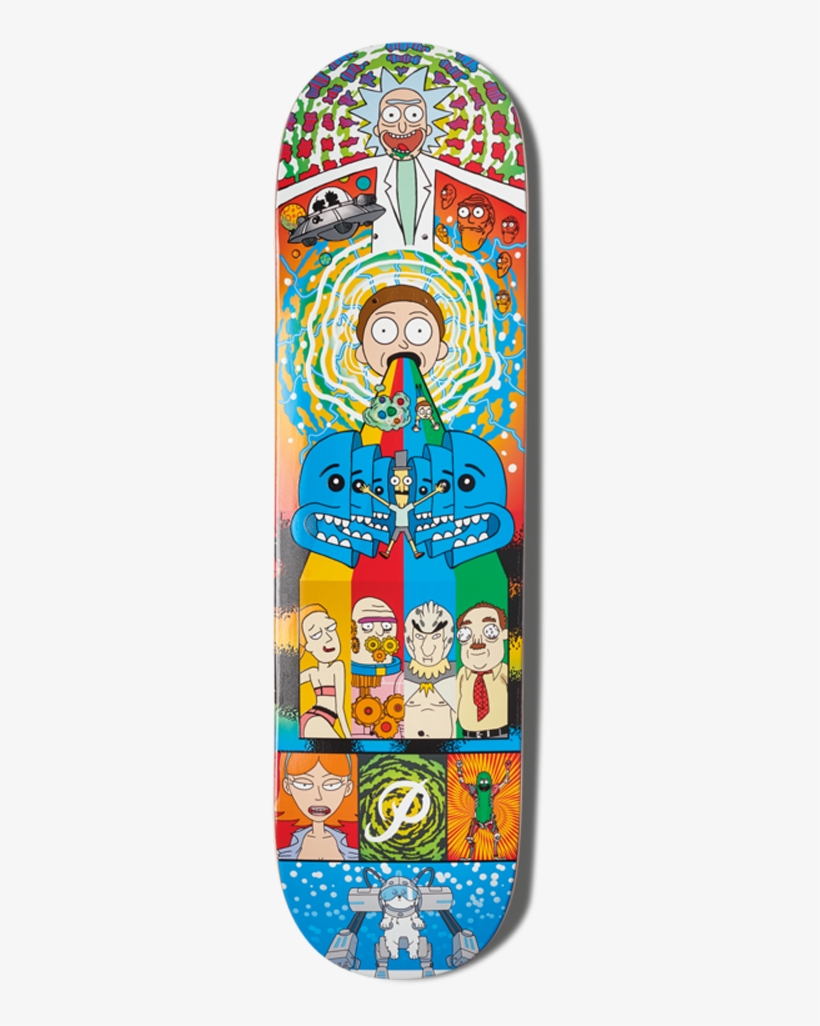 Primitive Skate Rick And Morty Portal Collage Skateboard - Rick And Morty Primitive, transparent png #1128994