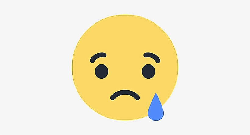 Collection Of Free Facebook Vector Emoticon Download - Facebook Sad Emoji, transparent png #1129267
