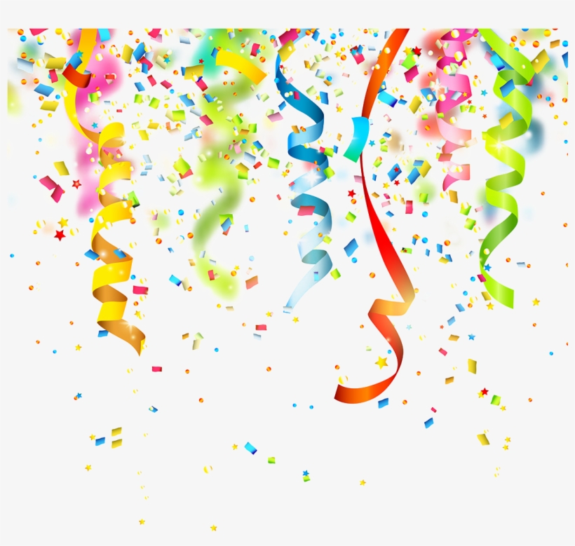 Birthday Confetti Party Clip Art - Confetti Transparent Background Png, transparent png #1129801