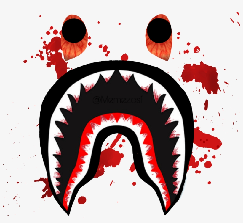 Supreme Hypebeast Blood Bloody - Bape Shark Logo Transparent, transparent png #1129802