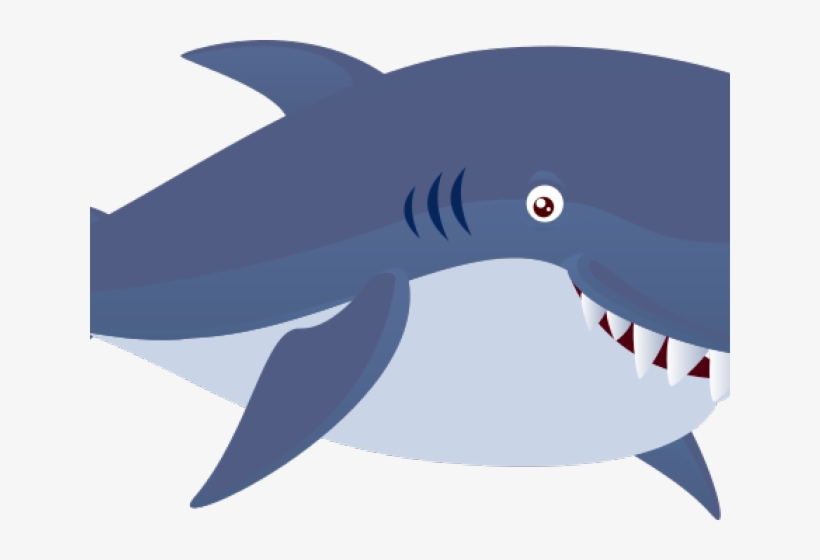 Shark Clipart Man - Cartoon Shark Shower Curtain, transparent png #1130183
