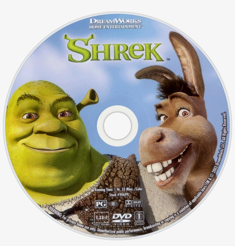 Shrek Dvd Disc Image - Shrek 1 2001 Dvd, transparent png #1130817