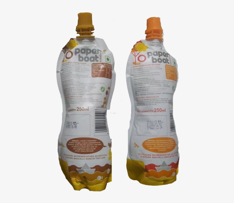 Paper Boat Drink Aamras - Plastic Bottle, transparent png #1130876