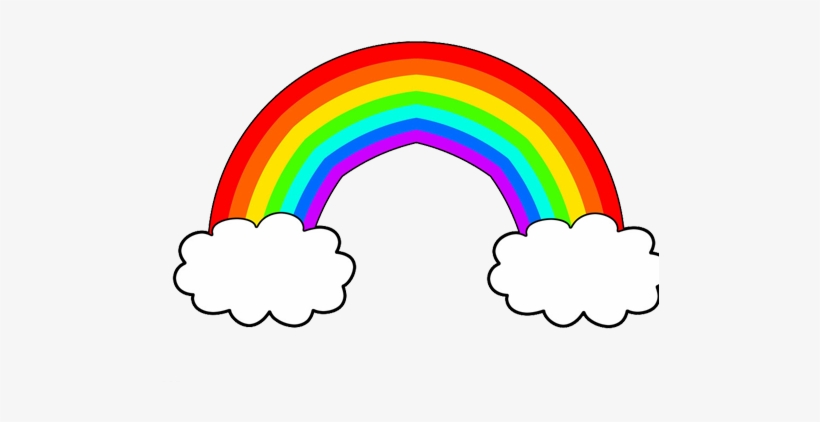 Picture Library Stock Animation Rainbow Transprent - Cartoon Rainbow With Two Clouds, transparent png #1131027