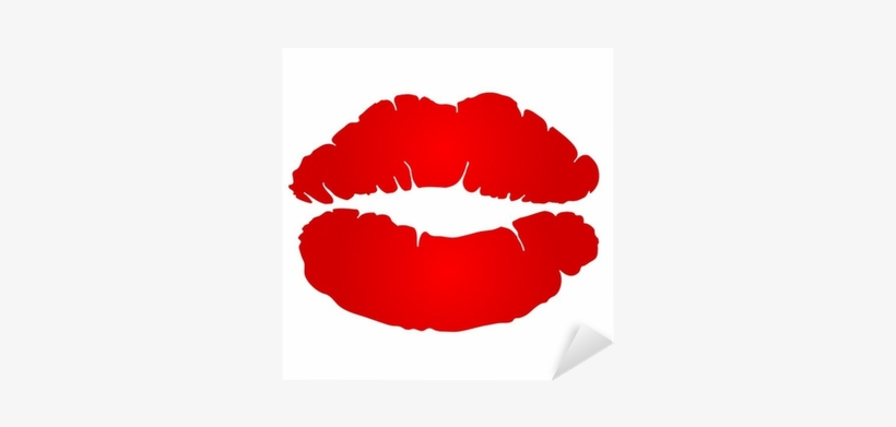 Collection Of Free Kiss Vector Band - Red Lipstick Kiss On White Background, transparent png #1131075