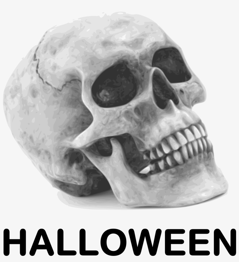 Free Clipart Images - Halloween Skull Shower Curtain, transparent png #1131077