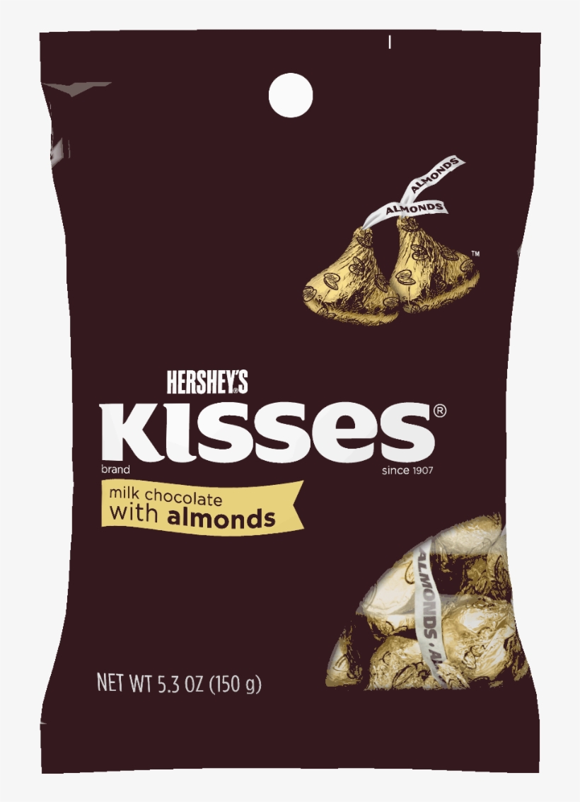 Hershey's Kisses With Almonds - Hershey Kisses 5.3 Oz, transparent png #1131224