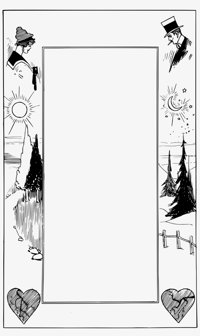 This Free Icons Png Design Of Couple Broken Heart Frame, transparent png #1132584