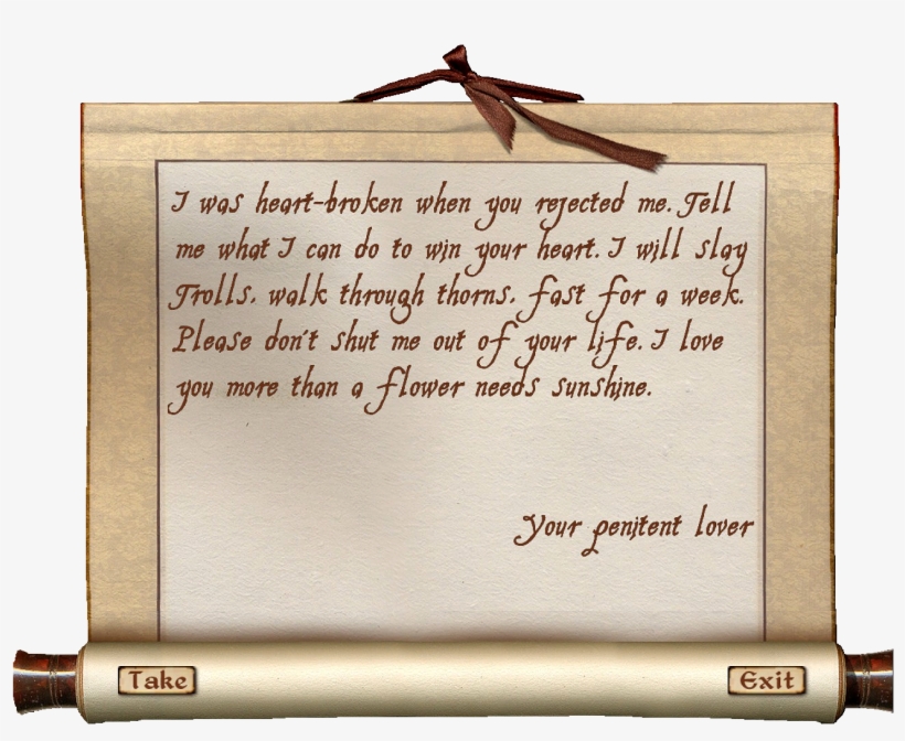 Letter - Elder Scrolls Oblivion Handwriting, transparent png #1132623