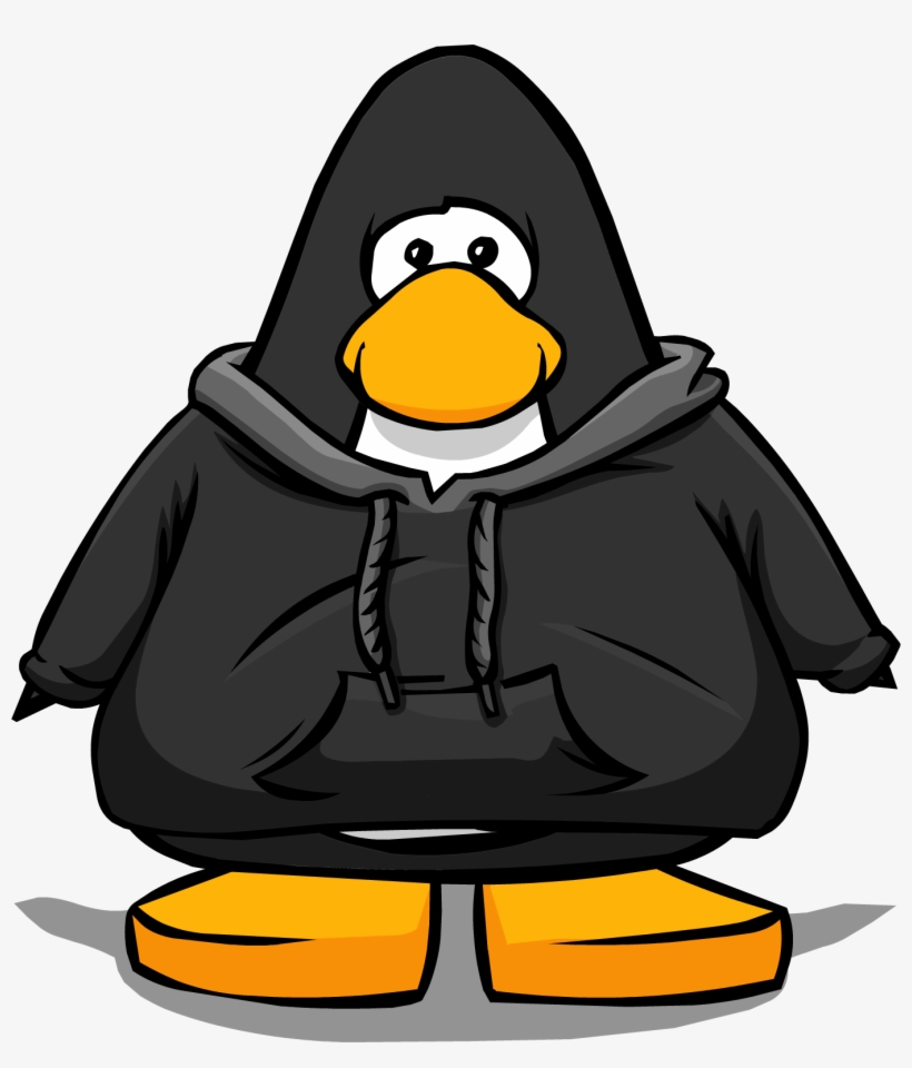 Black Hoodie - Png - Club Penguin Character, transparent png #1132944