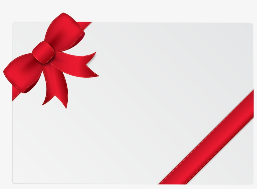 Card With Ribbon Png, transparent png #1133197