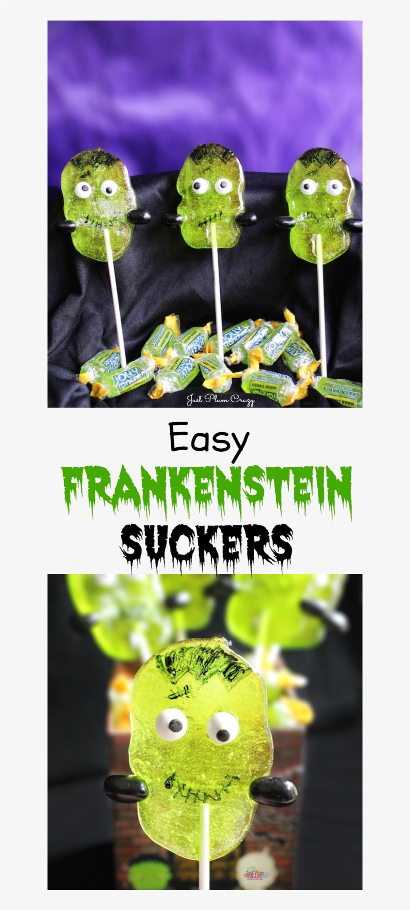 These Frankenstein Suckers Are Made With Jolly Ranchers - Ibili Pumpkin Cookie Cutters, transparent png #1133351