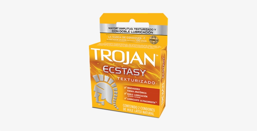 Trojan Ecstasy Texturizado - Trojan Her Pleasure Ecstasy Latex Condoms, Premium,, transparent png #1134027
