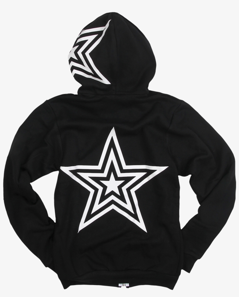 Select One - - Black And White Star Hoodie, transparent png #1134089