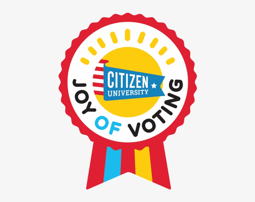 In Partnership With Citizen University's Joy Of Voting - Bass Fish Badge Logo, transparent png #1134225