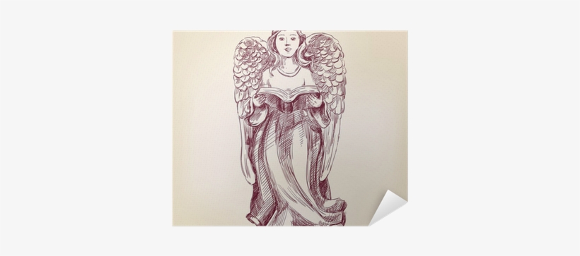 Angel Hand Drawn Vector Llustration Realistic Sketch - Illustration, transparent png #1134657