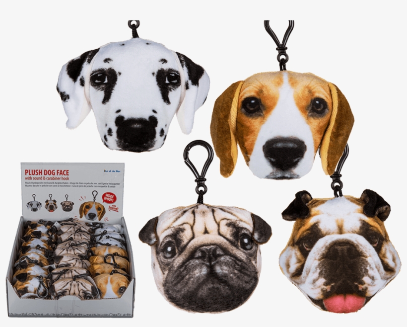 Plush Dog Face With Sound & Carabiner Hook Ca - Peluche De Cara De Perro, transparent png #1134792