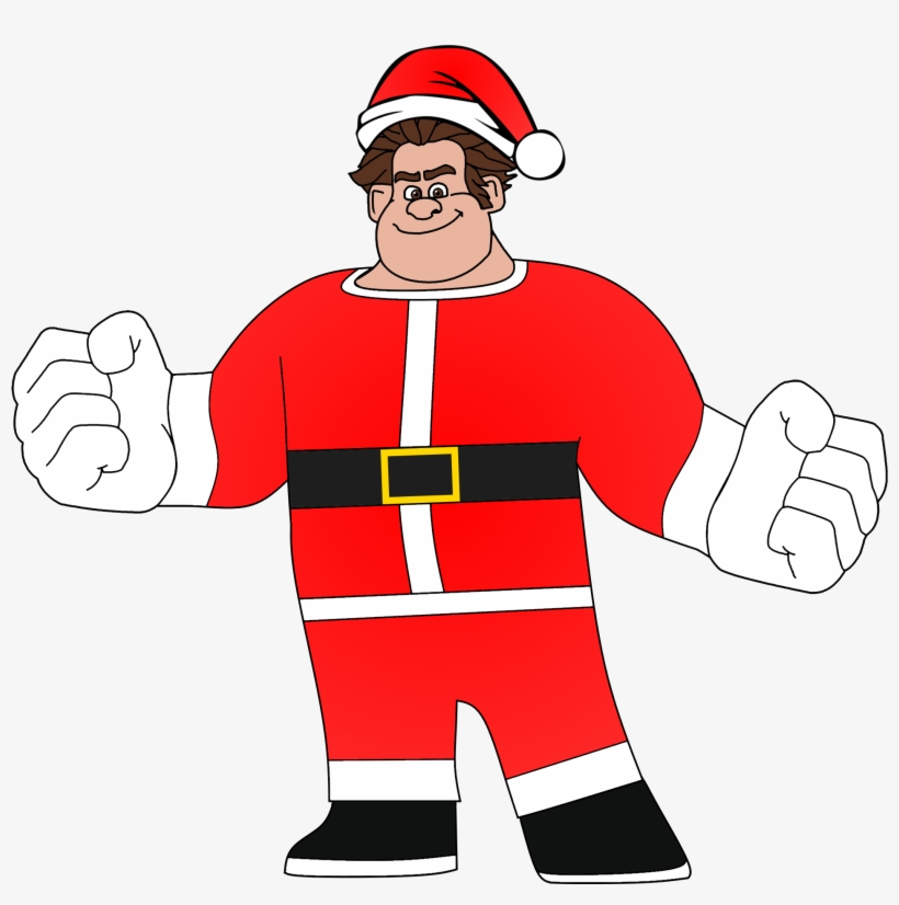 Wreck-it Ralph As Santa Claus With His Hat - Wreck-it Ralph, transparent png #1134879