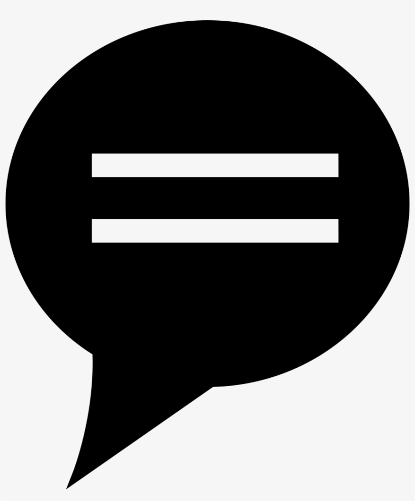 Speech Bubble Shadow With Two White Dialogue Lines - White Lines Icon, transparent png #1134923