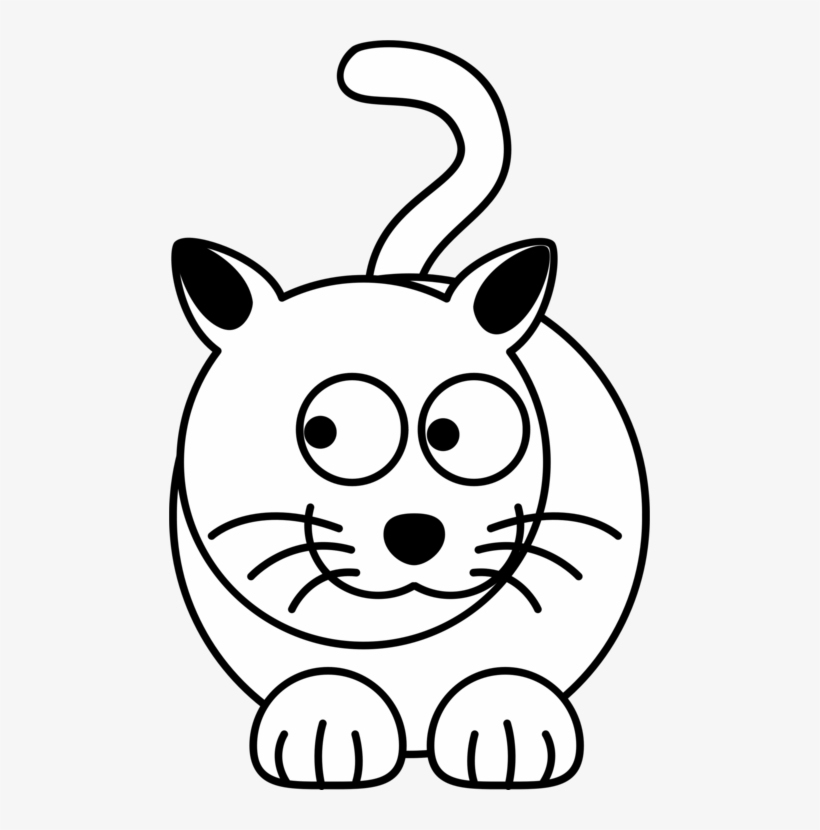 Puppy Face Dogs & Puppies Drawing - Cartoon Black And White Cat, transparent png #1134980